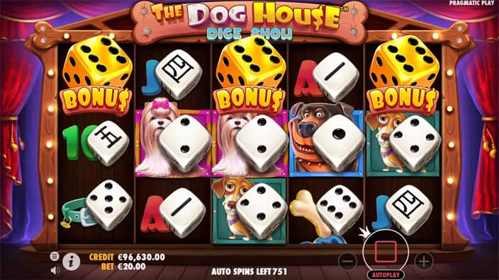 The Dog House Dice Show slot free spins